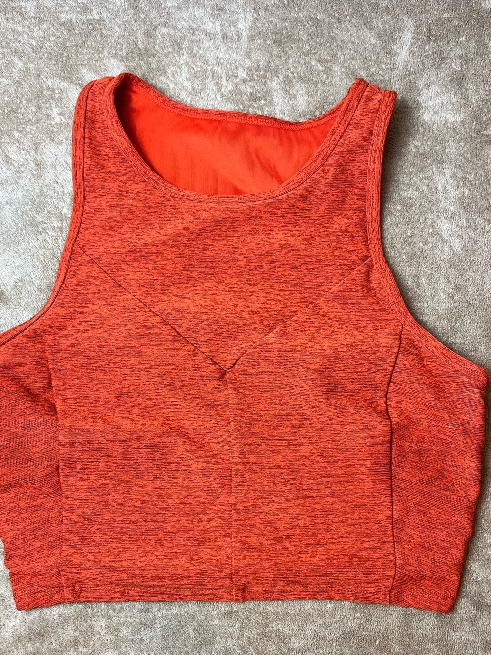 JoyLab Heathered Red Crop Tank Top